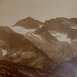 I ghiacciai della Cima Clapier e la Cresta Pagarì nella prima metà del Novecento.  (© Società Meteorologica Italiana)